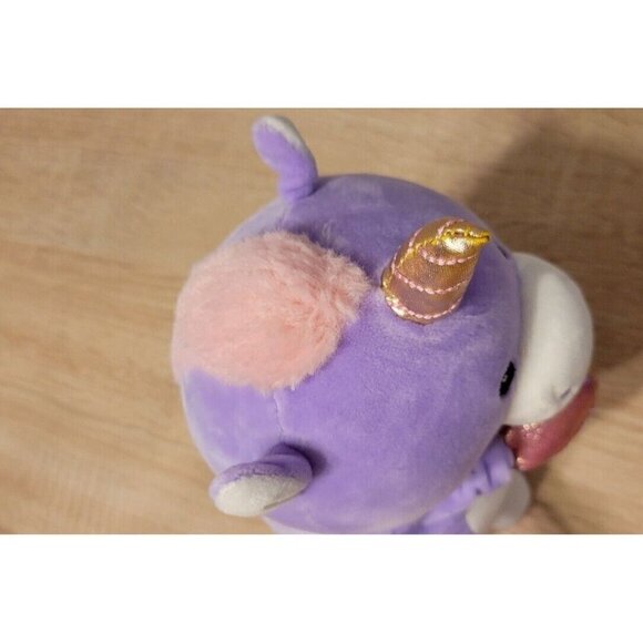 Kellytoy Squishmallows 10" Valentine’s Purple Ursula the Unicorn Hug Mee Plush - Picture 7 of 9